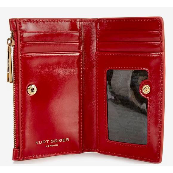 Kurt Geiger red bifold leather wallet - Picture 3 of 3